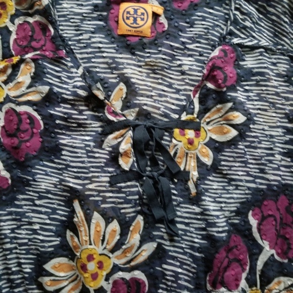 Tory Burch Floral Printed Silk Top - 0 - Picture 3 of 7